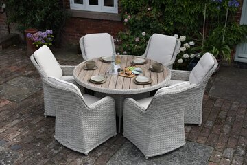 Hemsby 6 Seat 140cm Round Dining Set
