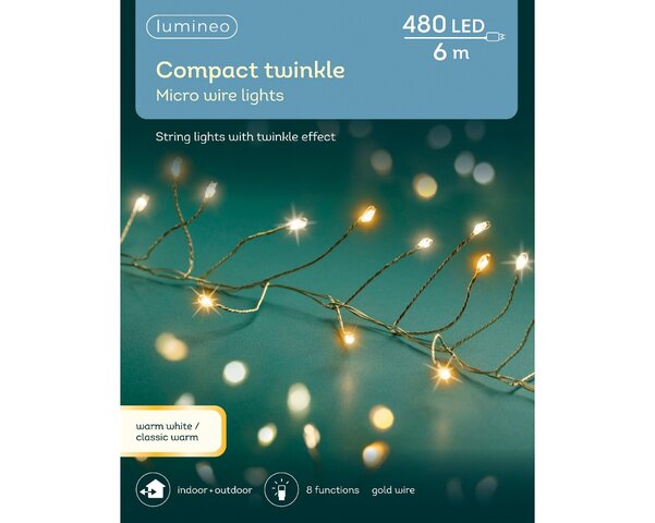 6m Micro Compact LED Lights Gold/Warm White/Classic Warm - image 1