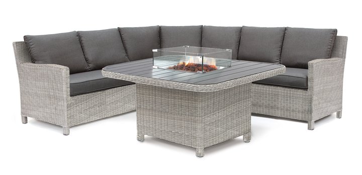 Kettler Palma Grande White Wash With Fire Pit Table - image 2