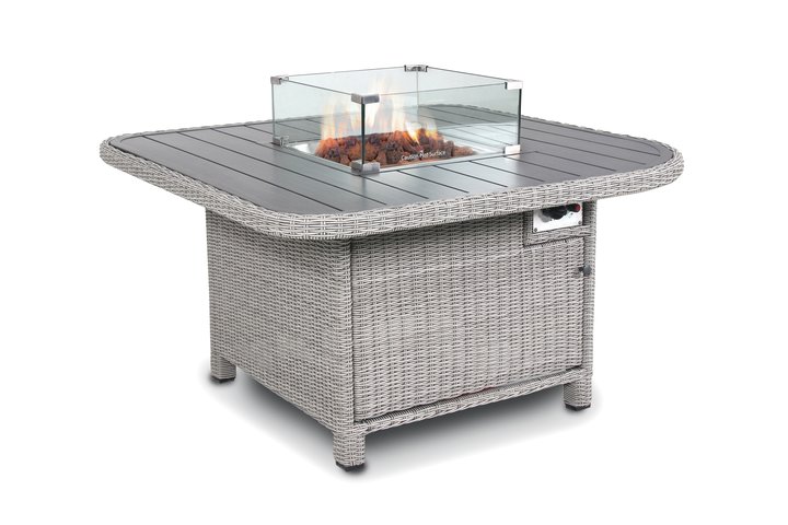 Kettler Palma Grande White Wash With Fire Pit Table Bench And Armchair - image 4