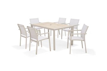 Urbanite 6 Seat Stacking Dining Set Light - image 5